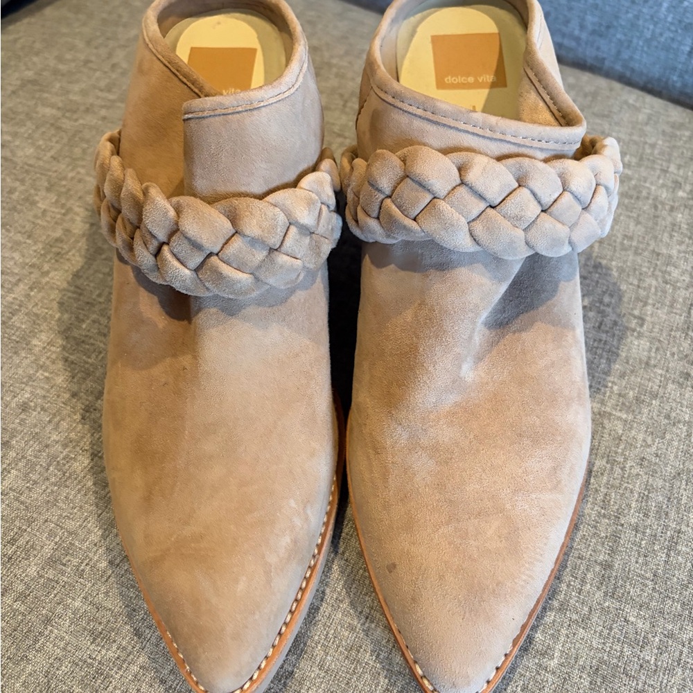 Dolce Vita Women's Beige Braided Ankle Booties